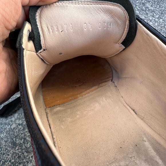 Gucci Men’s Falacer Hebron Web Patent Leather. U.S Size 8.5 Color Blk. - Picture 12 of 13